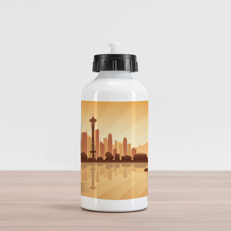 Amber Tones Text Aluminum Water Bottle