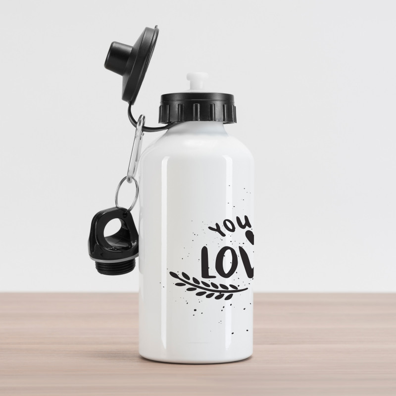 Laurel Leaf Motifs Aluminum Water Bottle