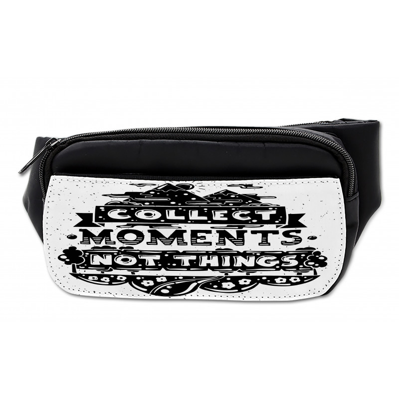 Monochrome Calligraphic Print Bumbag