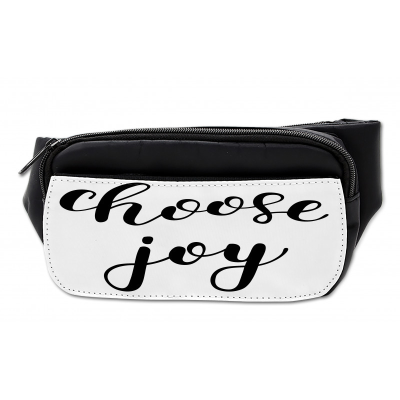 Monochrome Happy Wording Bumbag