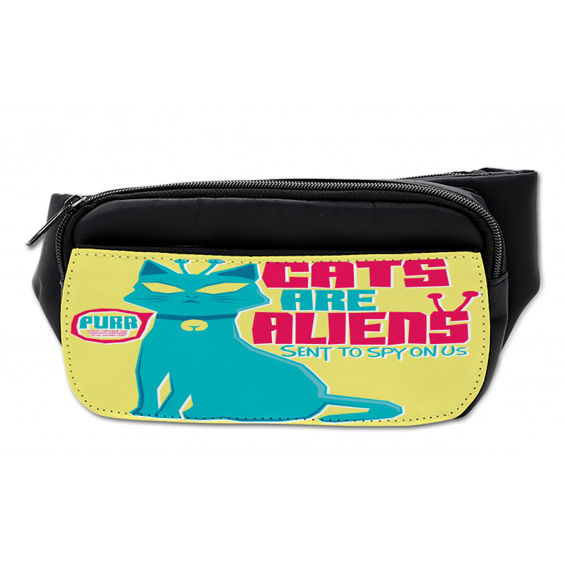 Cats are Aliens Cartoon Bumbag