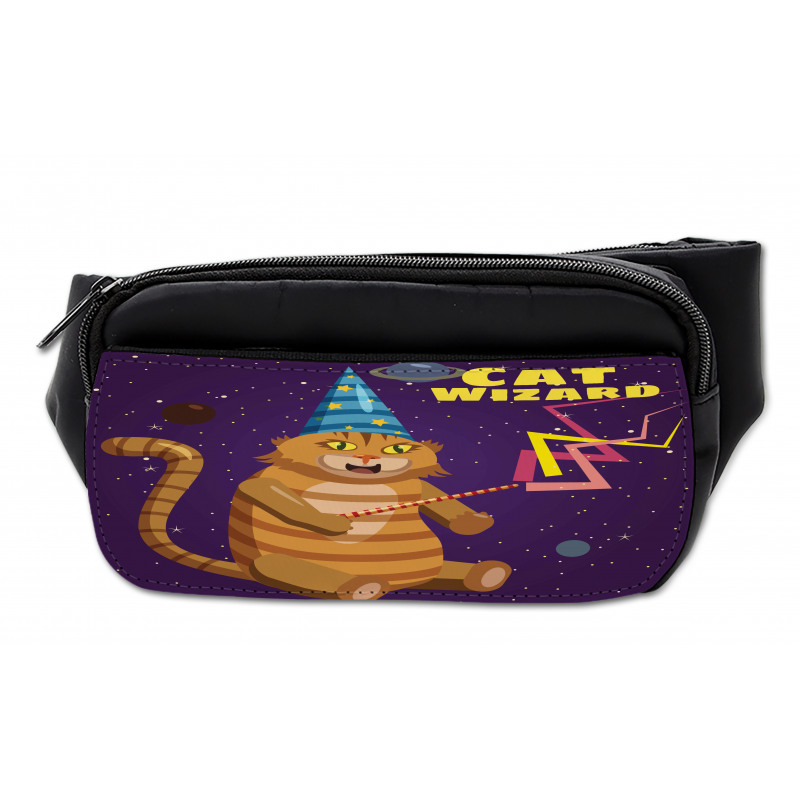 Cat Wizard Funny Cartoon Bumbag