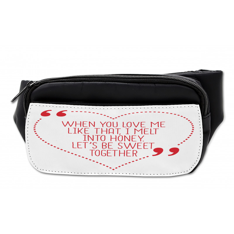 Romantic Words in Dash Heart Bumbag