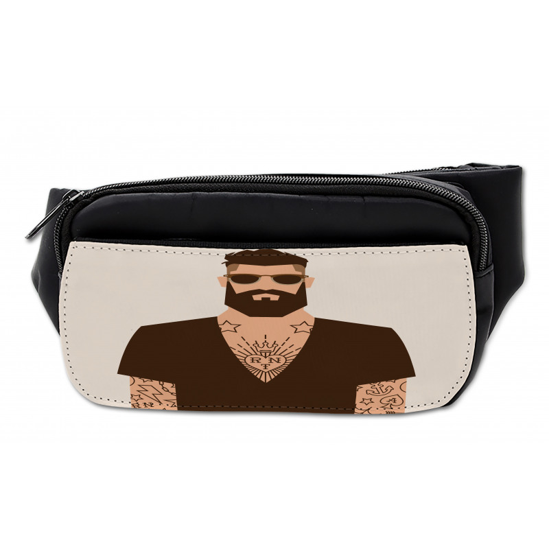 Tattooed Hipster Cartoon Bumbag