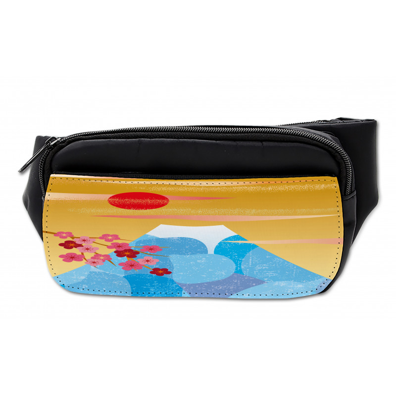 High Cliff Silhouette Flowers Bumbag