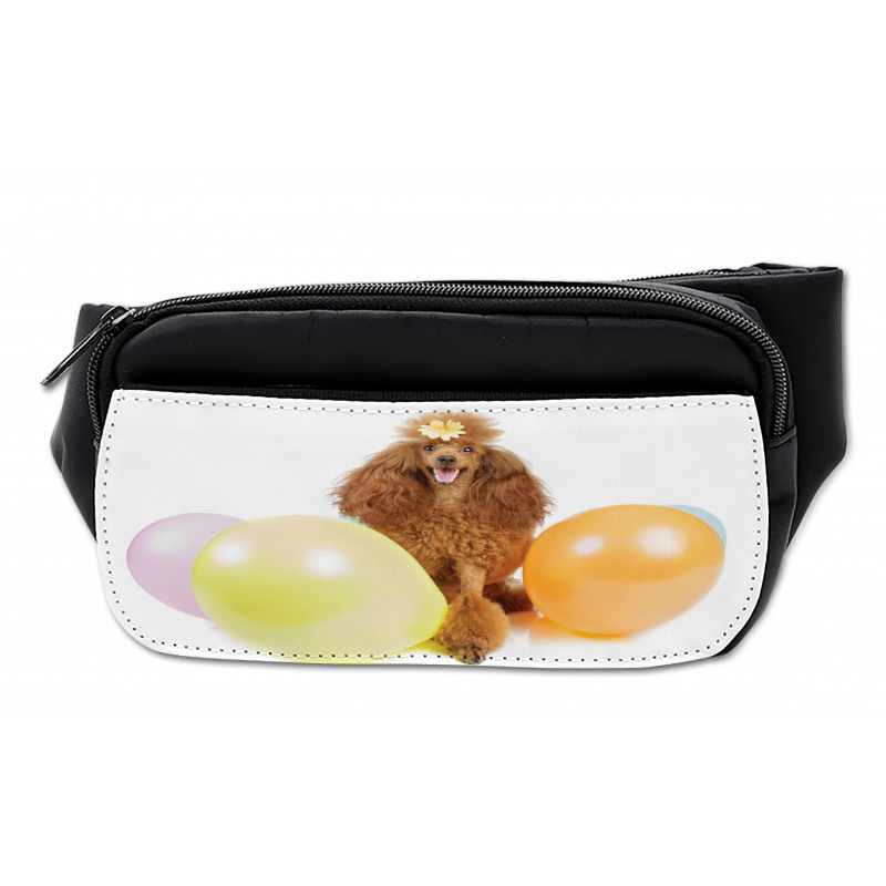 Funny Dog Partying Balloons Bumbag