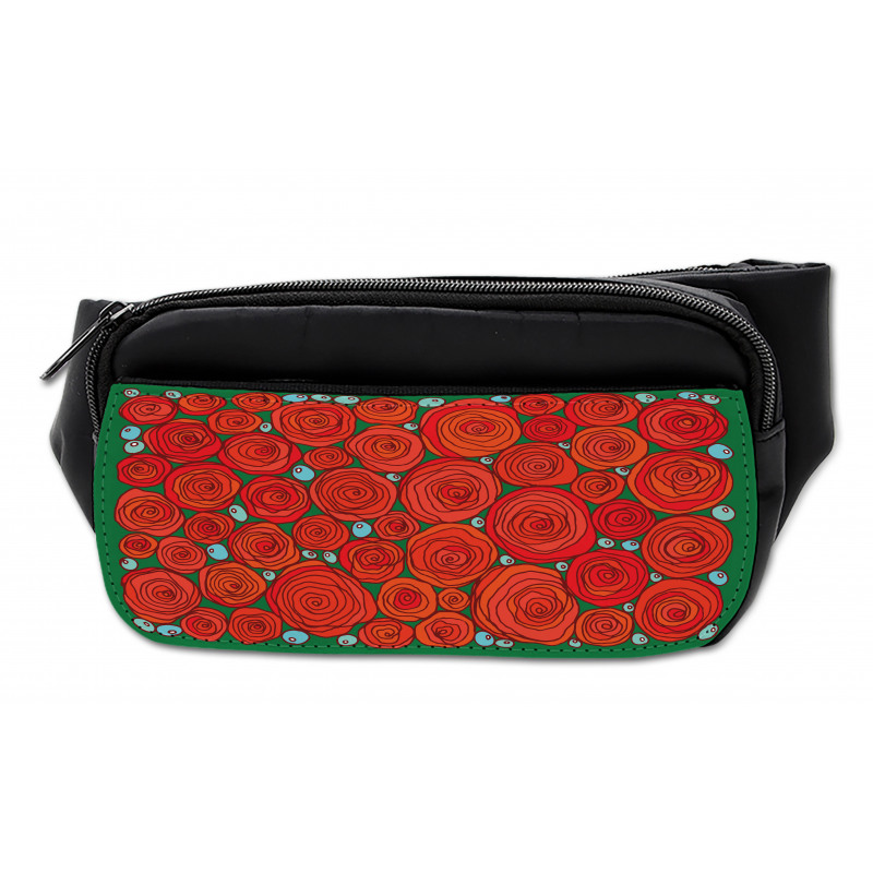 Doodle Circular Roses Bumbag