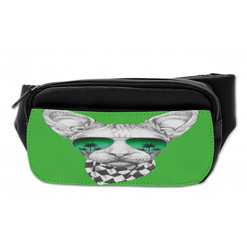 Funny Sphynx Cat Artwork Bumbag