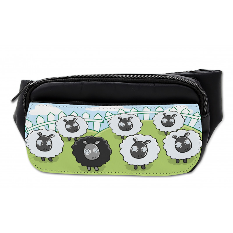 Dark Color and White Sheep Bumbag