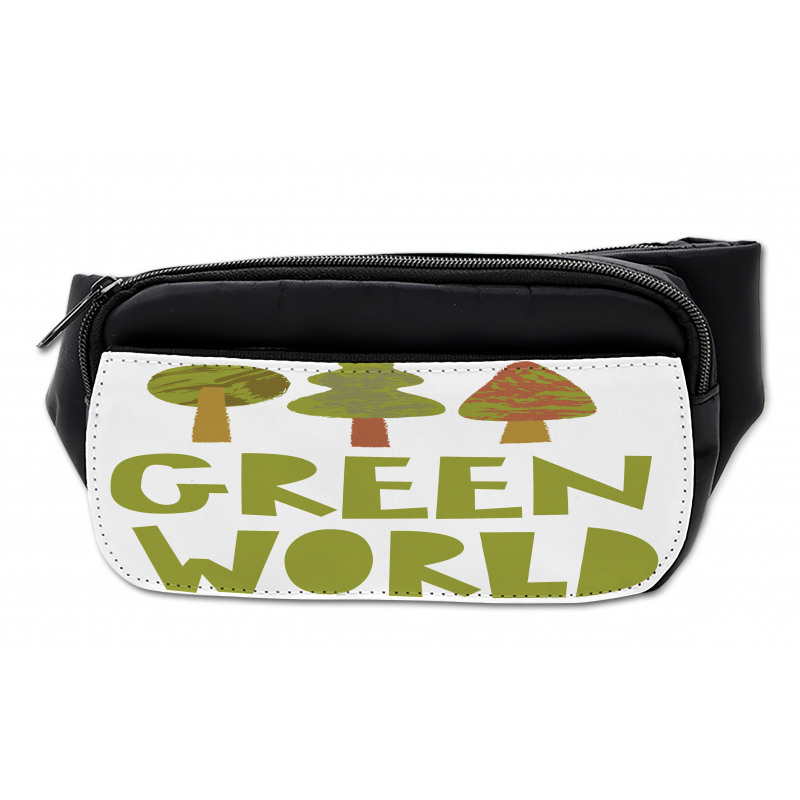 Green World Typography Bumbag