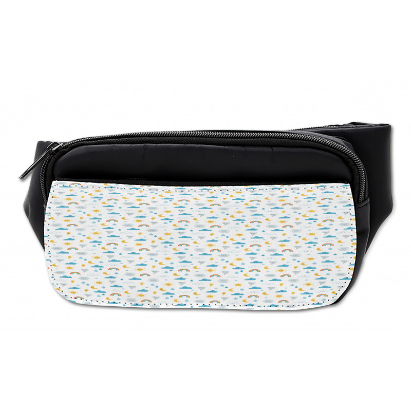 Funny Sun Moon Cloud Emojis Bumbag