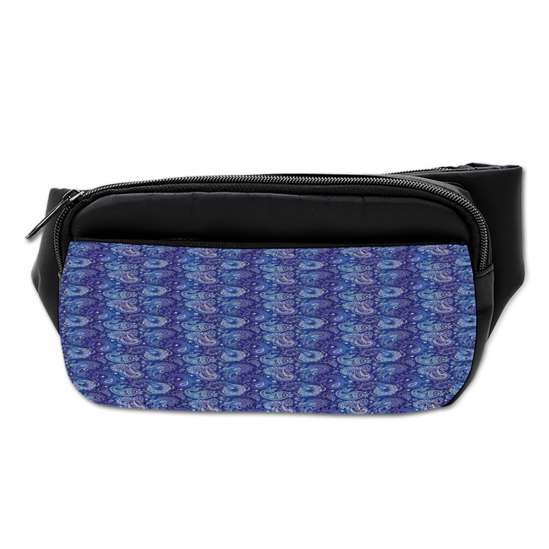 Aqua Color Palette Damask Bumbag