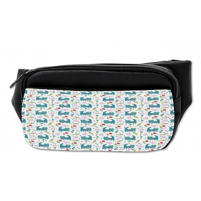 Folkloric Ornate Happy Cat Bumbag