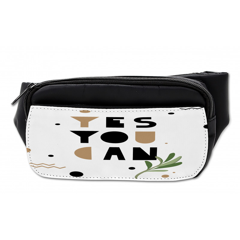 Encouraging Phrase Leaf Bumbag