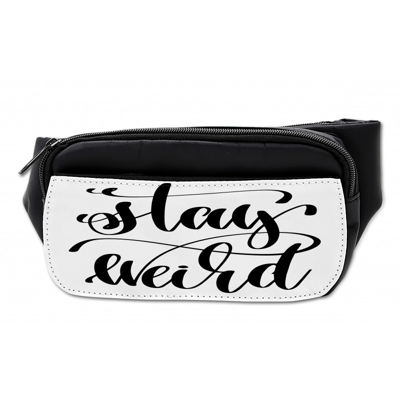 Monochrome Cursive Words Bumbag