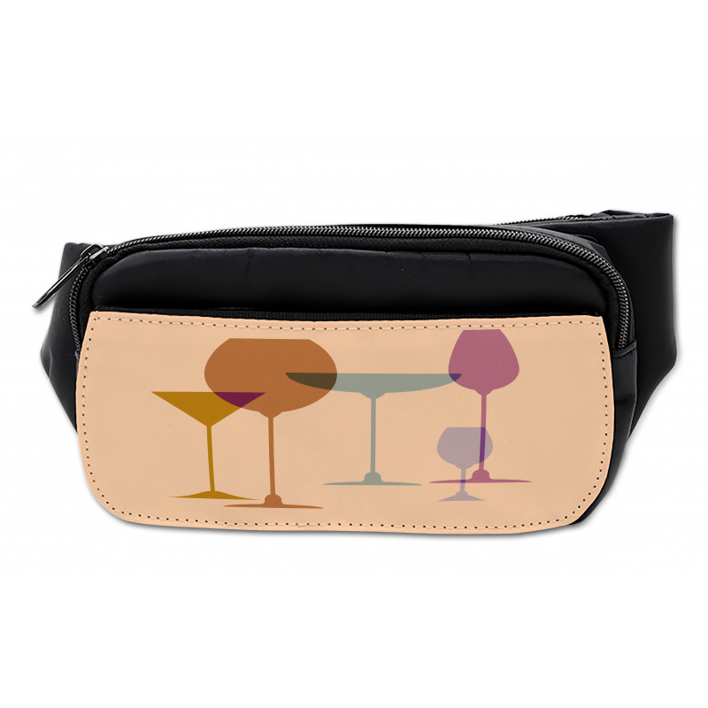 Wine Glasses Silhouette Art Bumbag