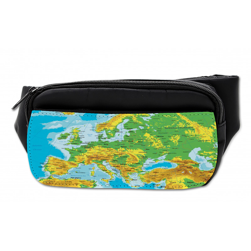 High Detailed Map of Europe Bumbag