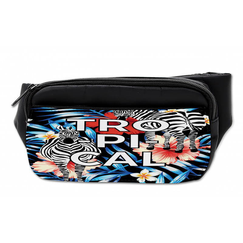 Zebra Hibiscus Blooms Art Bumbag