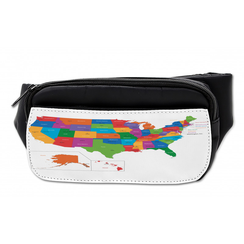 USA Map with States Bumbag