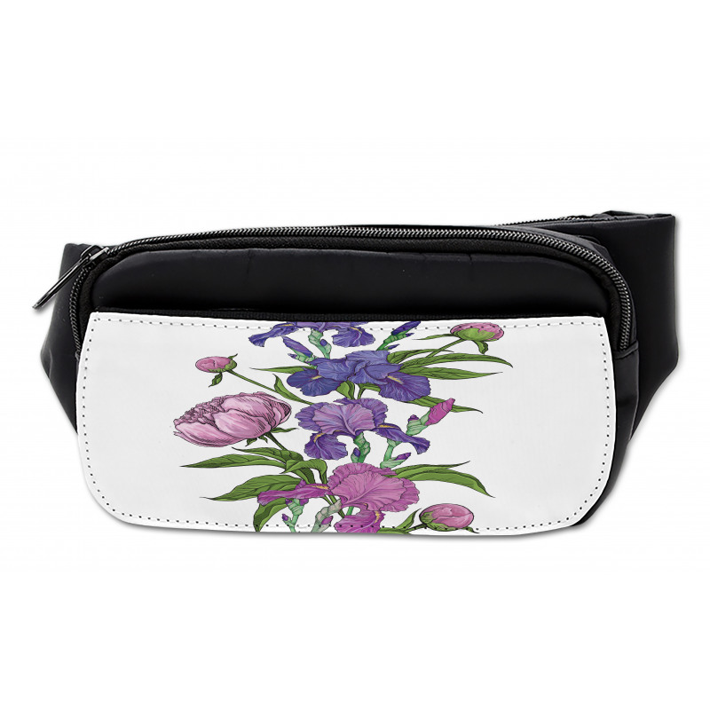 Naive Purple Flower Bouquet Bumbag