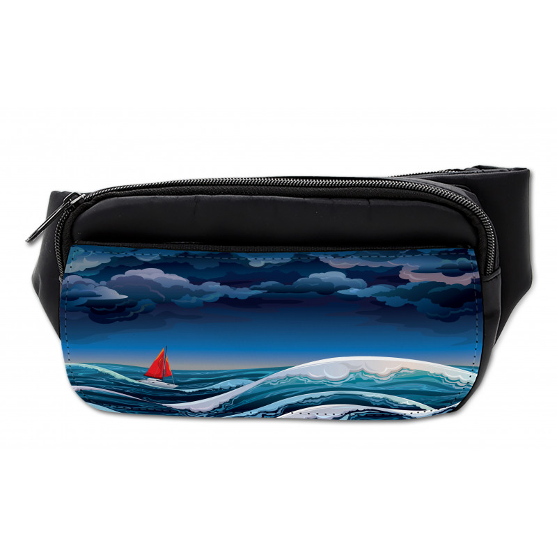 Night Seascape Boat Bumbag