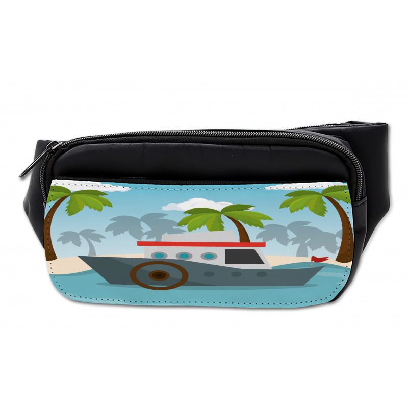 Cartoon Boat Palms Bumbag