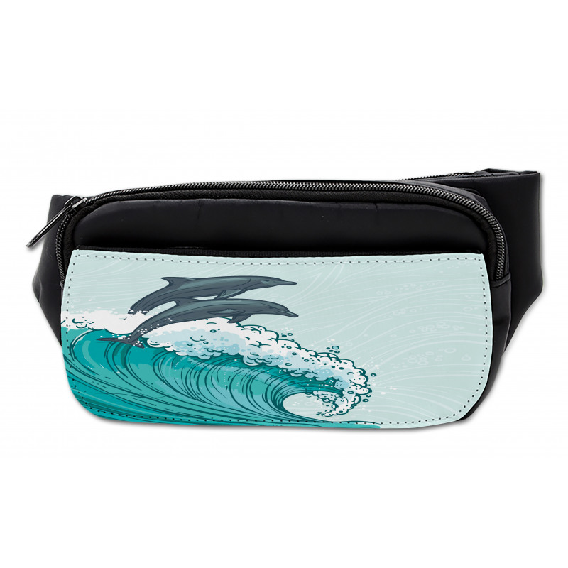 Sea Waves Sketch Art Bumbag