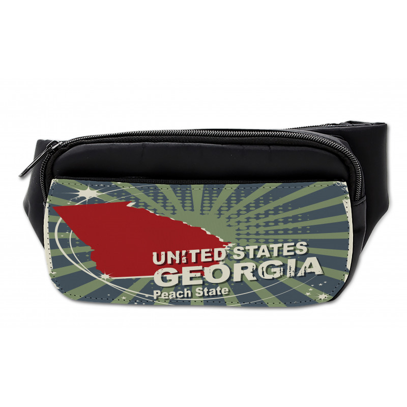 Grunge Wording Peach State Bumbag