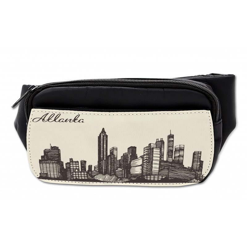 Grunge City Skyline Vintage Bumbag