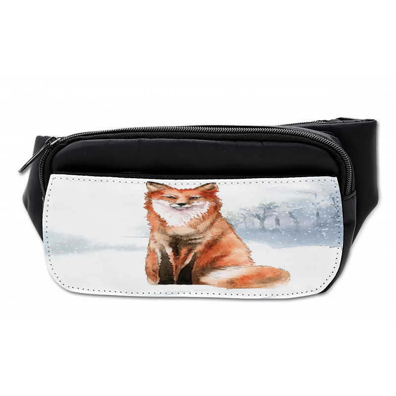 Fine Art Winter Animal Painting Bumbag