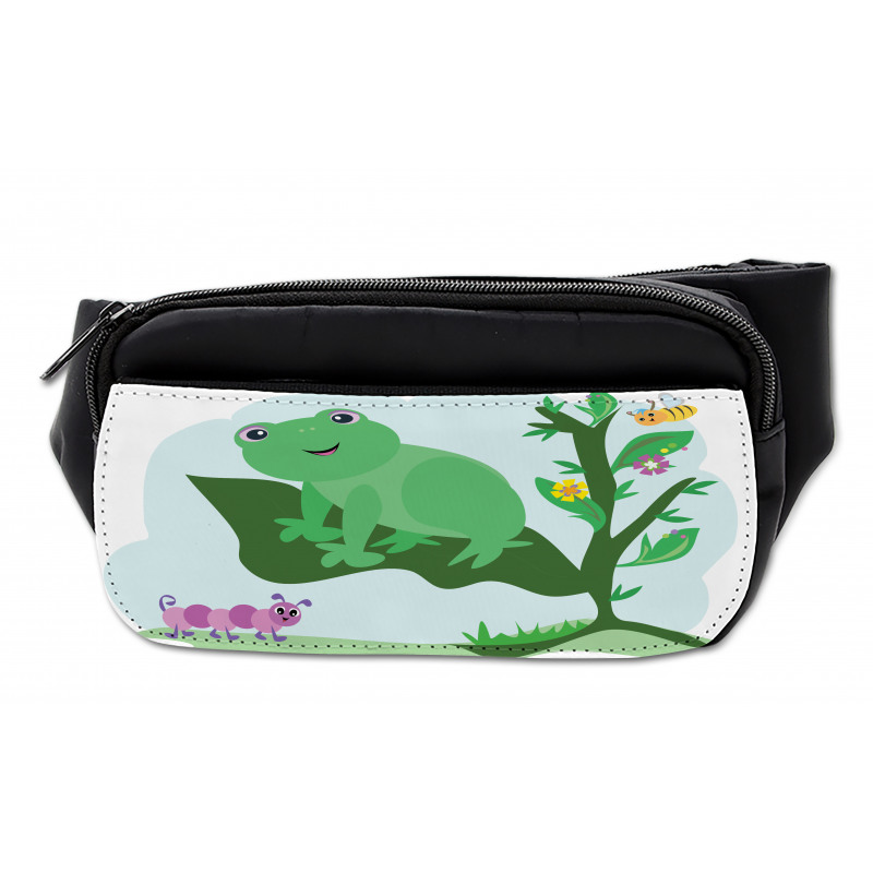 Childish Animals Floral Leaf Bumbag