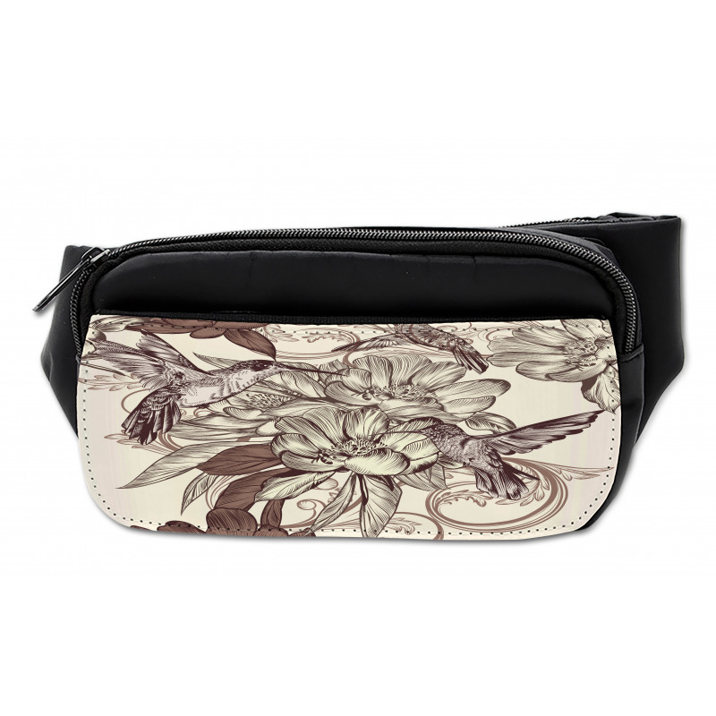 Bird Flowers Pattern Bumbag