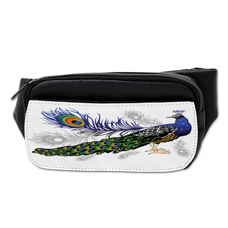 Wild Peacock Feather Bumbag