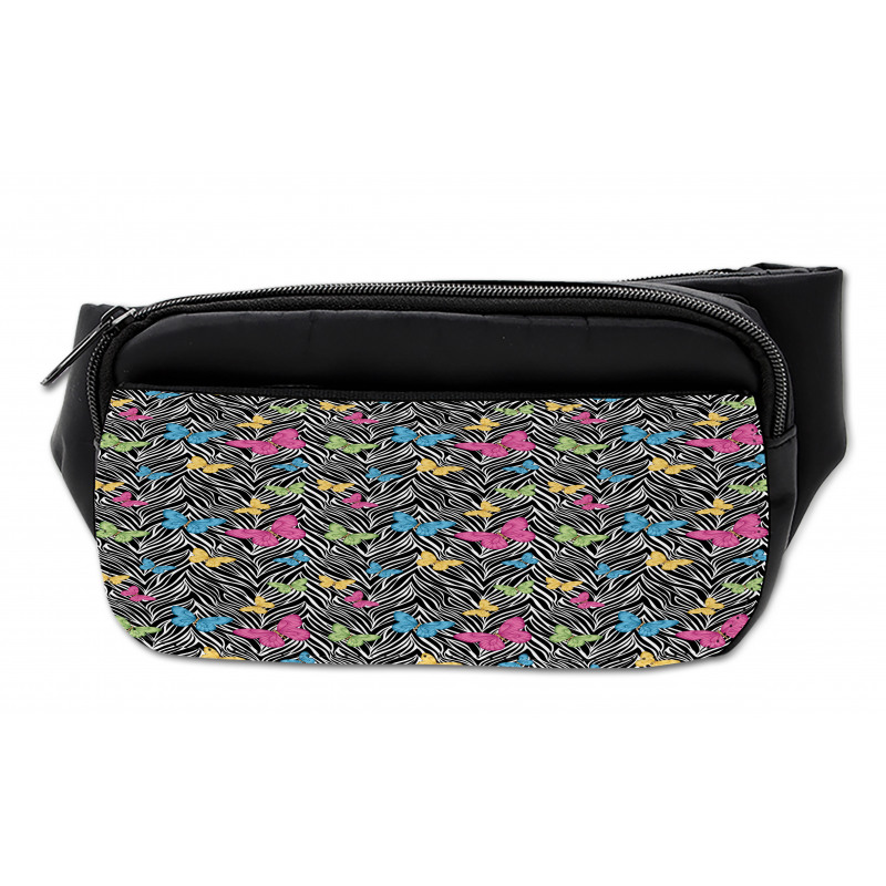 Butterflies on Zebra Bumbag