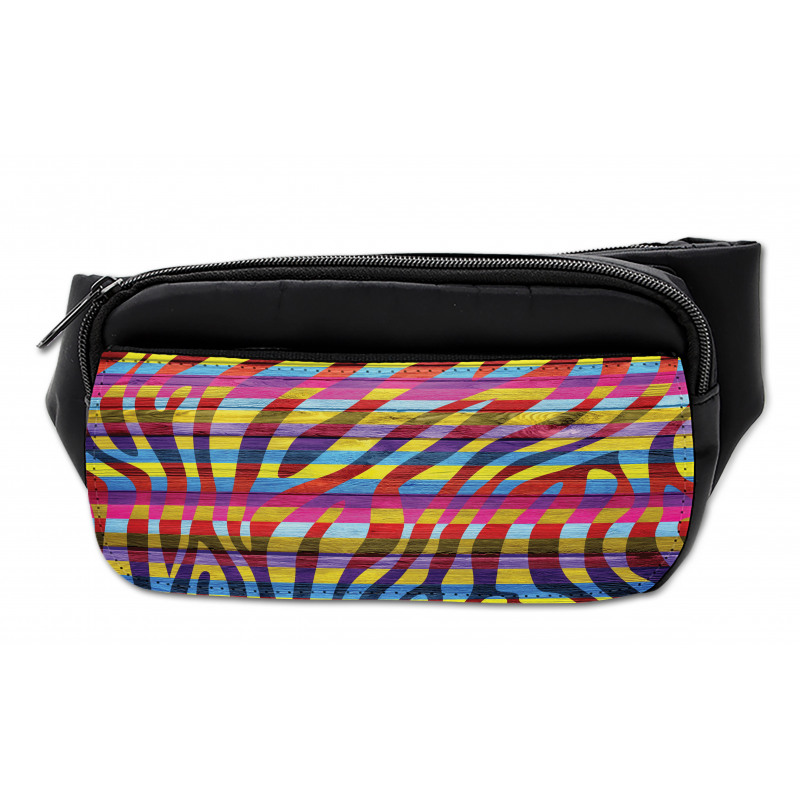 Vibrant Curvy Lines Bumbag