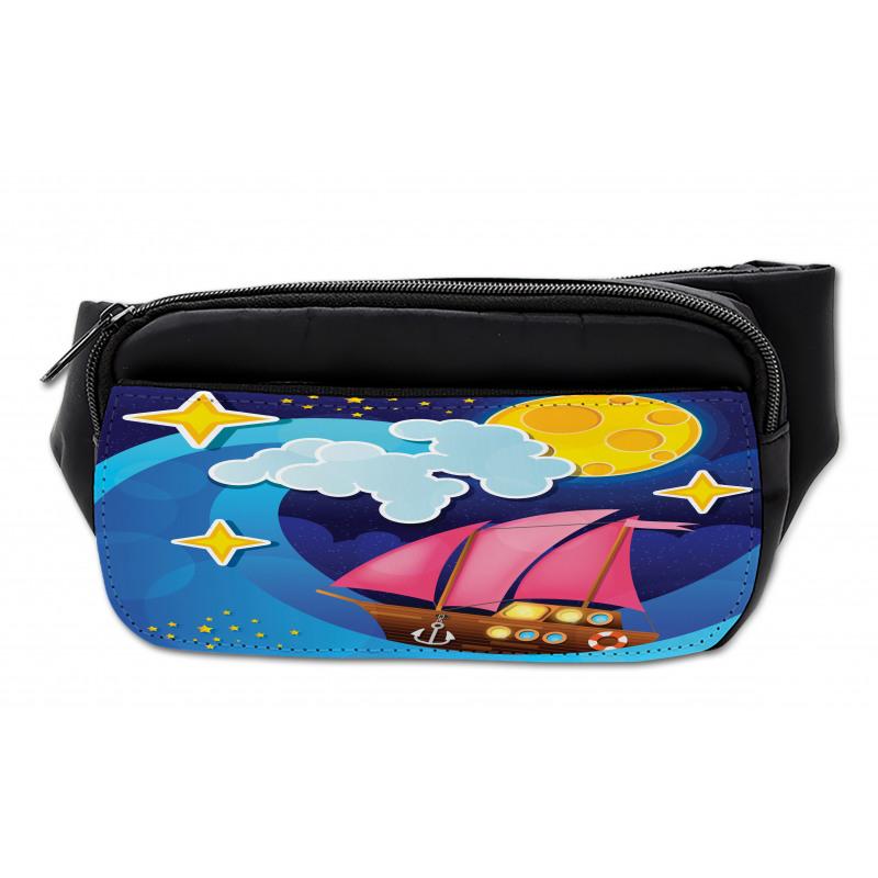 Sailing Boat Cartoon Bumbag