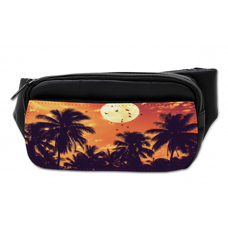 Palms Full Moon Birds Bumbag