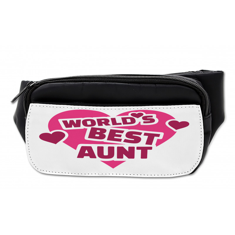 World's Best Aunt Lettering Bumbag