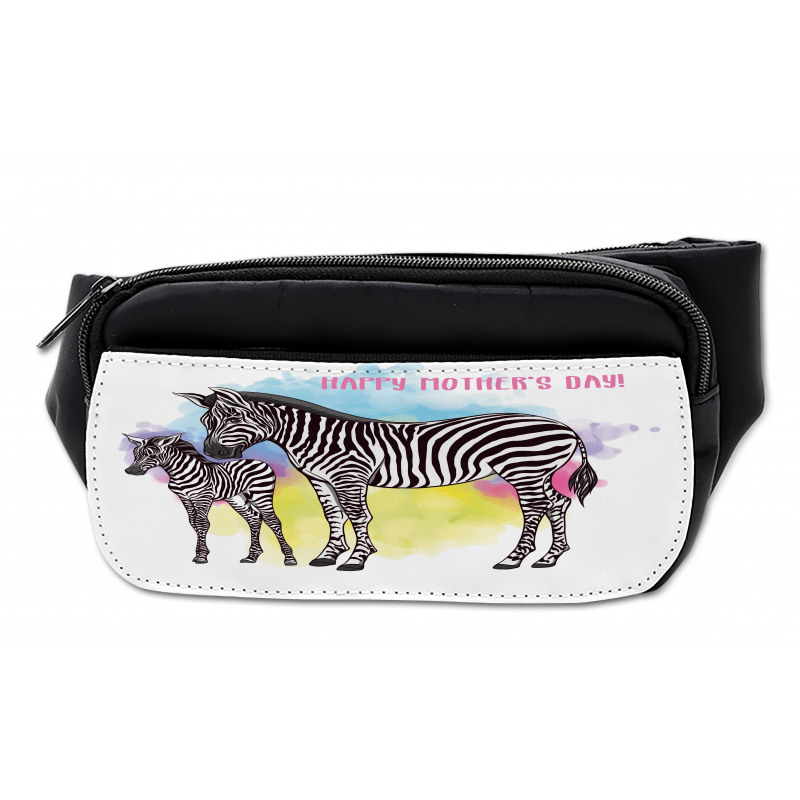 Zebras on Splashes Art Bumbag