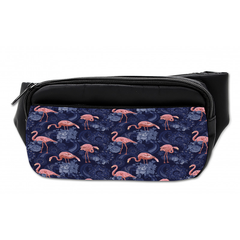 Exotic Floral Flamingos Bumbag