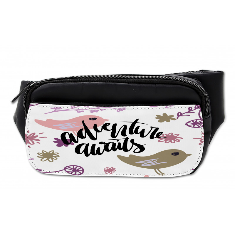 Sketch Floral Text Bumbag