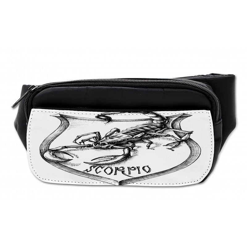 Black and White Scorpio Bumbag