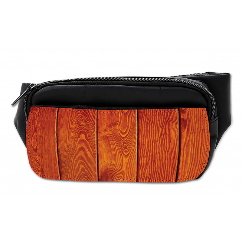 Wood Timber Floor Orange Bumbag