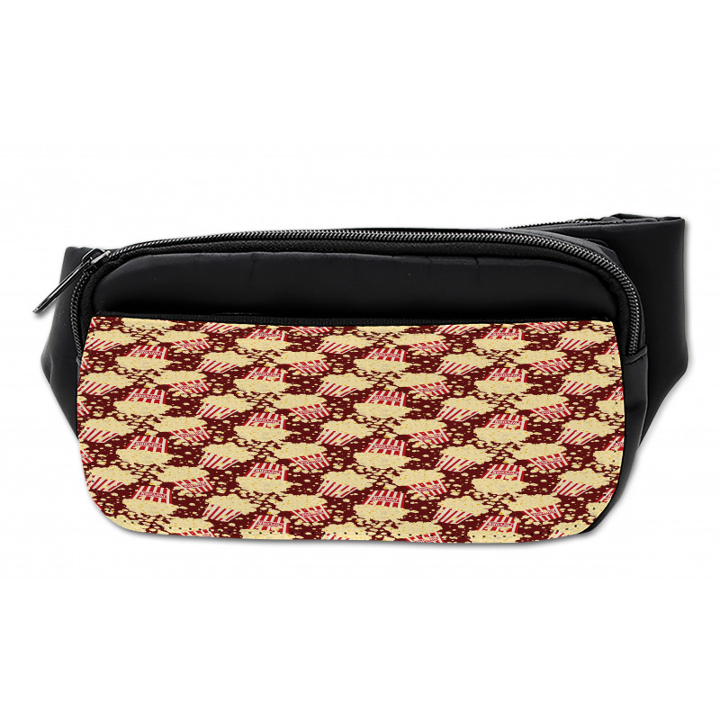 Movie and Popcorn Pattern Bumbag