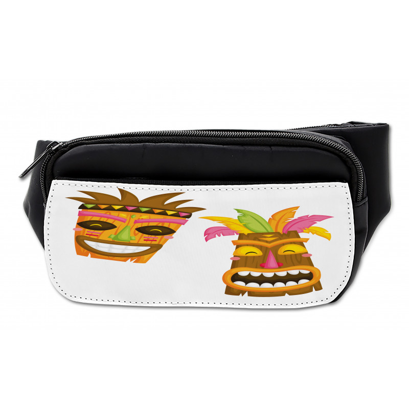 Exotic Colorful Hawaii Masks Bumbag