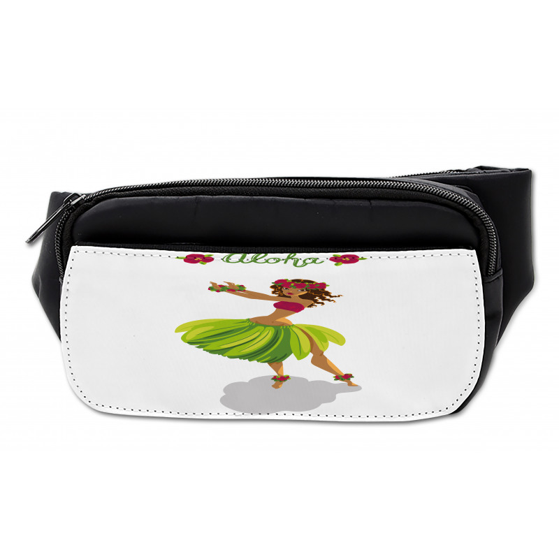 Hula Dancer Girl Aloha Wording Bumbag