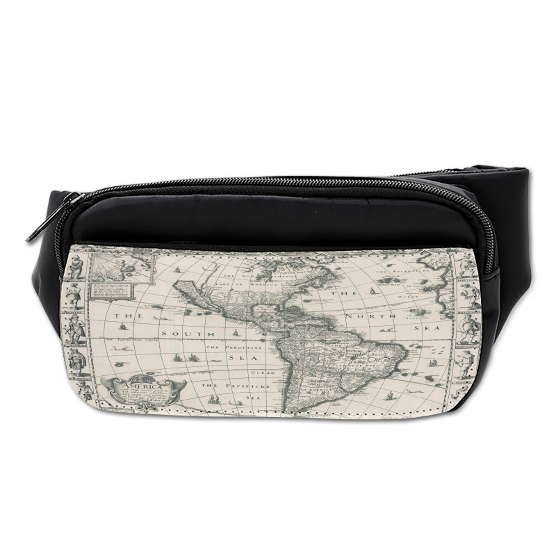 Retro Old America Map Bumbag