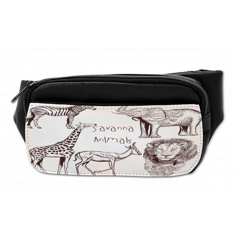 Wild Lion Zebras Bumbag