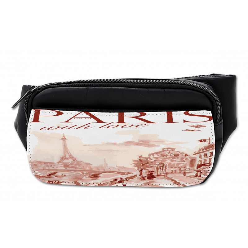 Vintage Watercolor Paris Bumbag