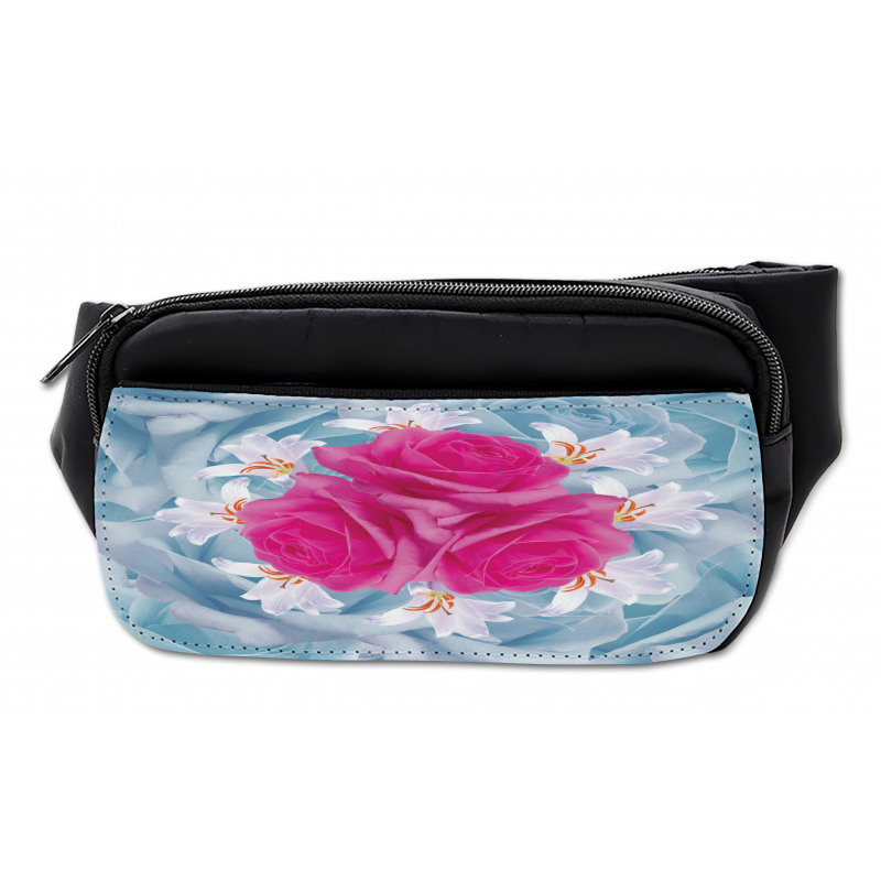 Graphic Roses and Lilies Bumbag